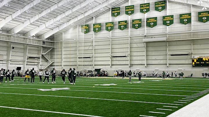 The scene inside the Don Hutson on Saturday before Packers-Saints.