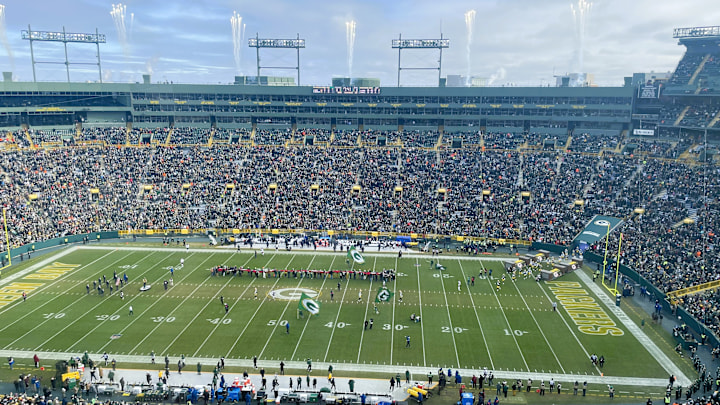 The scene at Lambeau Field for Packers-Bears.