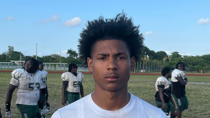 Miami Central wide receiver Naeshaun Montgomery