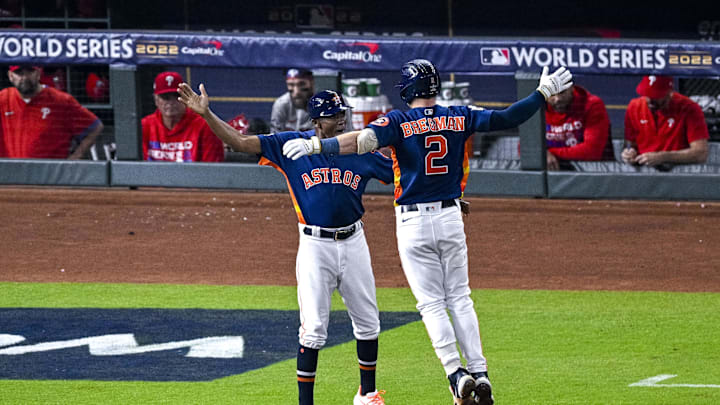 Houston Astros third baseman Alex Bregman is looking for his second home run of the World Series tonight in Game 4 in Philadelphia.