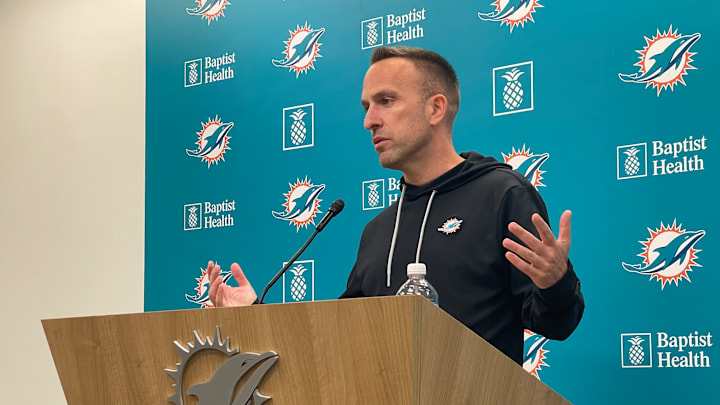 New Miami Dolphins head coach Jeff Hafley addresses the media following the opening of the team's 2026 offseason program.