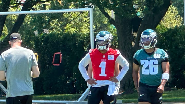 Jalen Hurts and Saquon Barkley