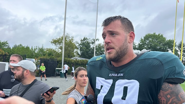 Eagles offensive lineman Trevor Keegan made the initial 53-man roster but was released a day later. Eagles offensive lineman Trevor Keegan made the initial 53-man roster but was released a day later.