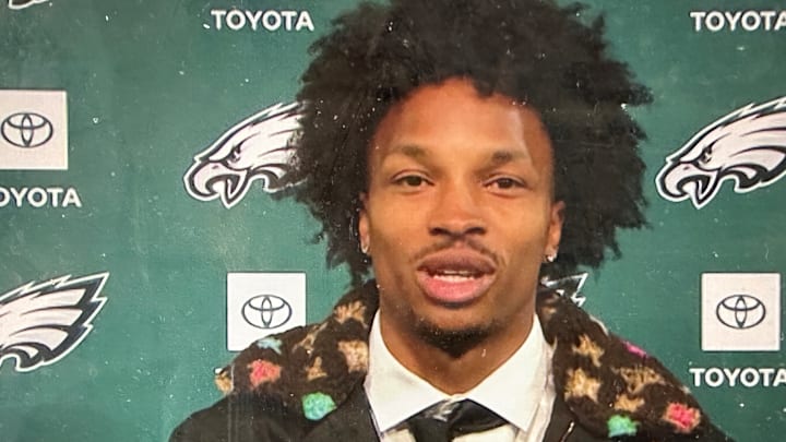 Quarterback Dorian Thompson-Robinson talked to reporters during a video conference shortly after the Eagles traded for him when free agency began. Quarterback Dorian Thompson-Robinson talked to reporters during a video conference shortly after the Eagles traded for him when free agency began.