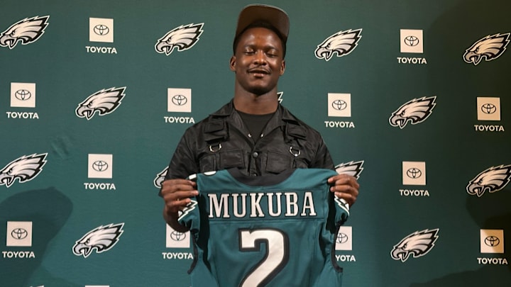 Eagles rookie S Andrew Mukuba. Eagles rookie S Andrew Mukuba.