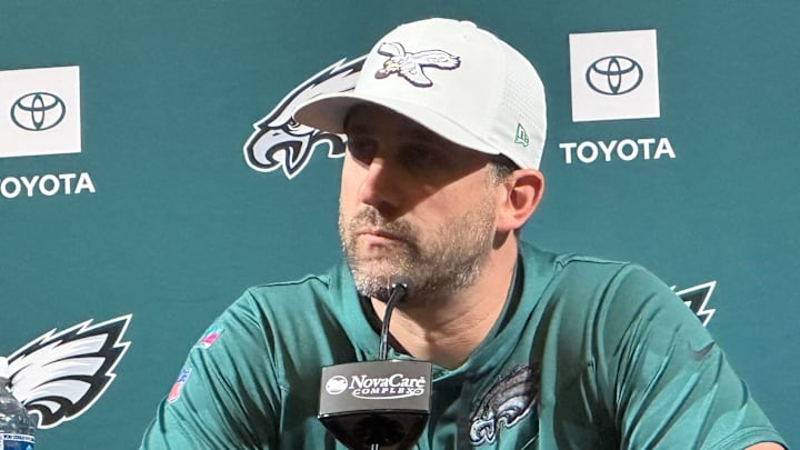 Eagles coach Nick Sirianni speaks with reporters prior to minicamp on June 10, 2025. Eagles coach Nick Sirianni speaks with reporters prior to minicamp on June 10, 2025.