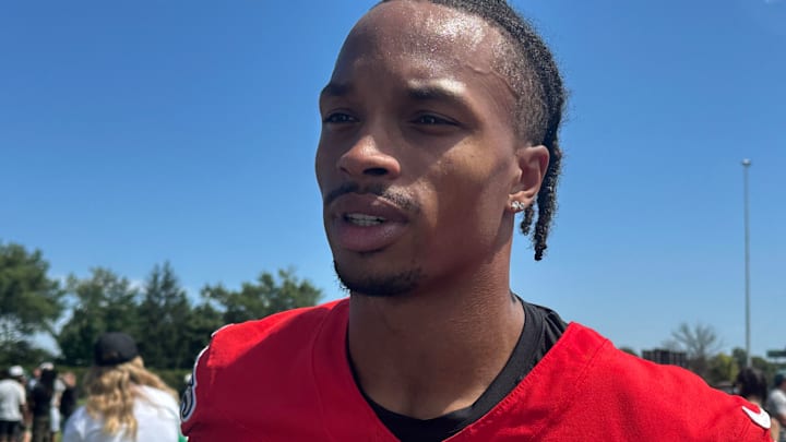 Dorian Thompson-Robinson speaks to reporters on Aug. 9, 2025 Dorian Thompson-Robinson speaks to reporters on Aug. 9, 2025