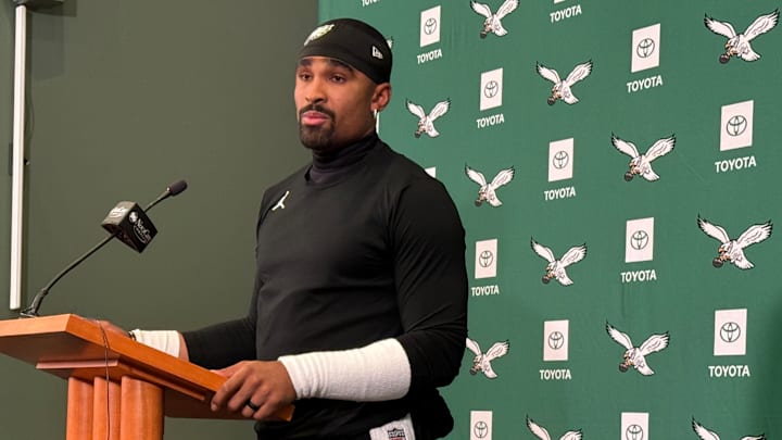 Eagles quarterback Jalen Hurts addressed the anonymous reports leaking from the team's training facility.