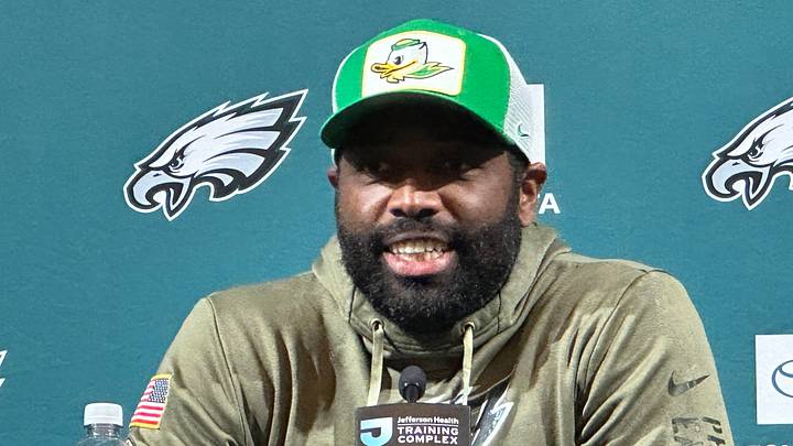 Eagles STC Michael Clay speaks to reporters on May 21, 2026. Eagles STC Michael Clay speaks to reporters on May 21, 2026.