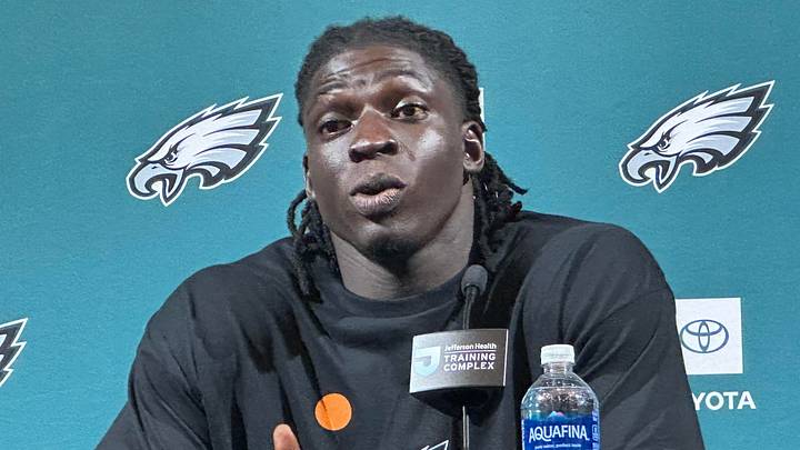 Eagles' DT Uar Bernard meets with reporters. Eagles' DT Uar Bernard meets with reporters.