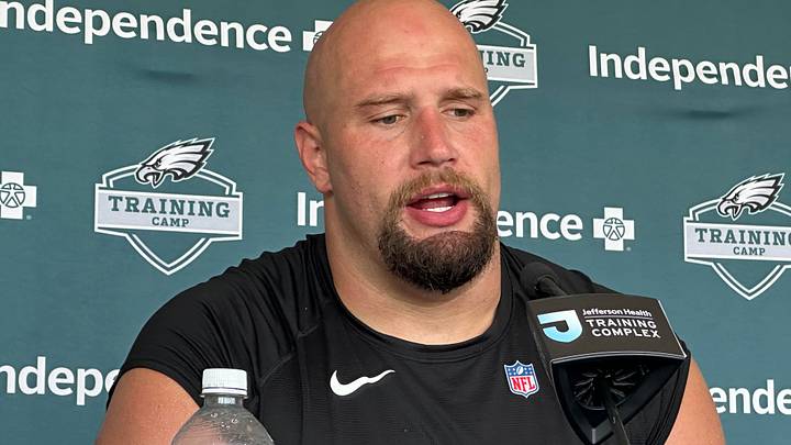 Lane Johnson explains he is likely playing his final NFL season on Aug. 8, 2026. Lane Johnson explains he is likely playing his final NFL season on Aug. 8, 2026.