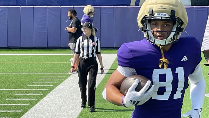 Dezmen Roebuck has been a UW fall camp surprise. Dezmen Roebuck has been a UW fall camp surprise.