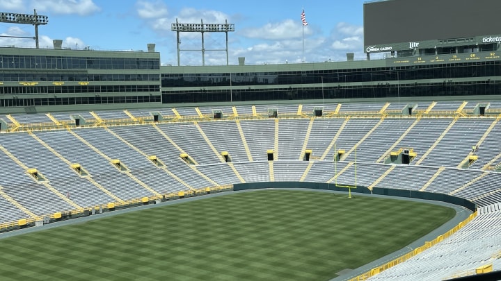 Lambeau Field soaks in the July sun. Bill Huber/Packer Central