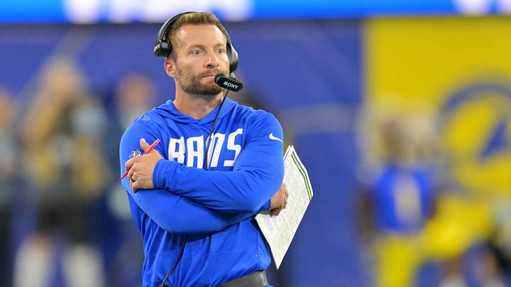 Oct 12, 2026; Inglewood, California, USA; Los Angeles Rams head coach Sean McVay looks on during the fourth quarter against the Buffalo Bills at SoFi Stadium. Mandatory Credit: Jayne Kamin-Oncea-Imagn Images Oct 12, 2026; Inglewood, California, USA; Los Angeles Rams head coach Sean McVay looks on during the fourth quarter against the Buffalo Bills at SoFi Stadium. Mandatory Credit: Jayne Kamin-Oncea-Imagn Images