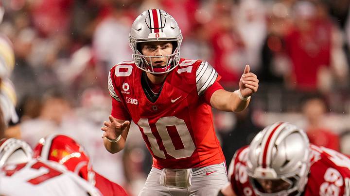 The Ohio State Buckeyes and quarterback Julian Sayin are favored in Week 7. The Ohio State Buckeyes and quarterback Julian Sayin are favored in Week 7.