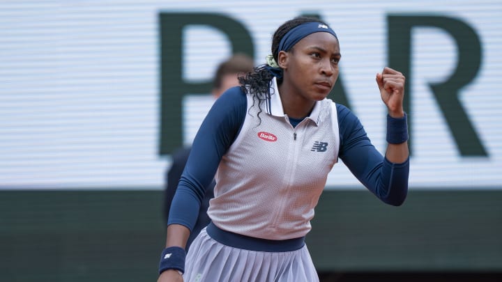 Coco Gauff laughed off an interview question after her win, Coco Gauff laughed off an interview question after her win,