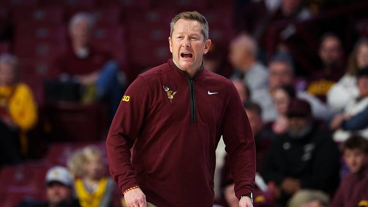 Nov 8, 2025; Minneapolis, Minnesota, USA; Minnesota Golden Gophers head coach Niko Medved looks on during the second half against the Alcorn State Braves at Williams Arena. Mandatory Credit: Matt Krohn-Imagn Images Nov 8, 2025; Minneapolis, Minnesota, USA; Minnesota Golden Gophers head coach Niko Medved looks on during the second half against the Alcorn State Braves at Williams Arena. Mandatory Credit: Matt Krohn-Imagn Images