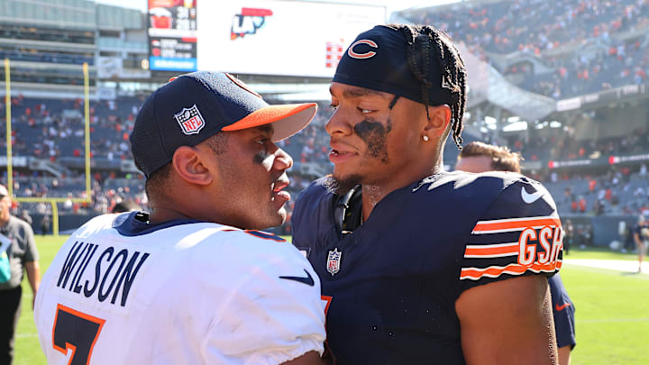 Russell Wilson and Justin Fields exchange words postgame