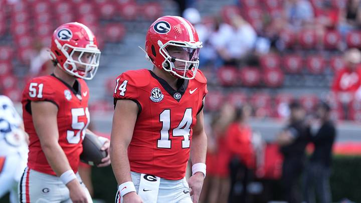 The Georgia Bulldogs and quarterback Gunner Stockton are favored in Week 9. The Georgia Bulldogs and quarterback Gunner Stockton are favored in Week 9.