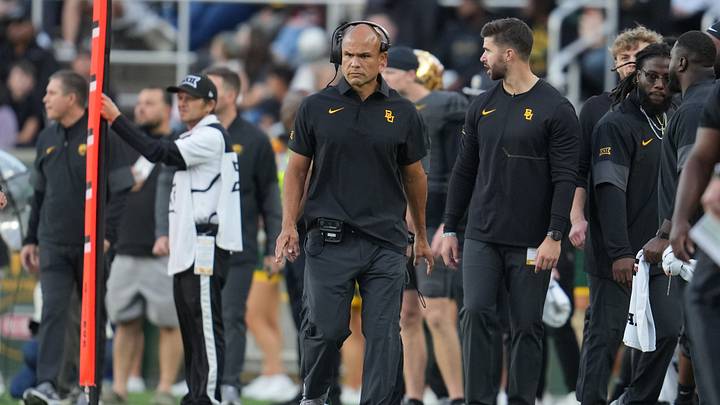 Oct 17, 2026; Waco, Texas, USA; Baylor Bears head coach Dave Aranda on the sidelines during the first half against the TCU Horned Frogs at McLane Stadium. Mandatory Credit: Chris Jones-Imagn Images Oct 17, 2026; Waco, Texas, USA; Baylor Bears head coach Dave Aranda on the sidelines during the first half against the TCU Horned Frogs at McLane Stadium. Mandatory Credit: Chris Jones-Imagn Images