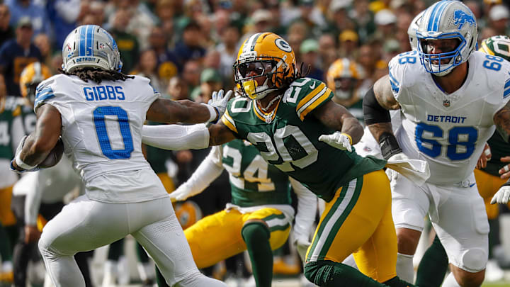 Bet on Jahmyr Gibbs to go over his rushing yards total against the Packers on Thanksgiving Day.