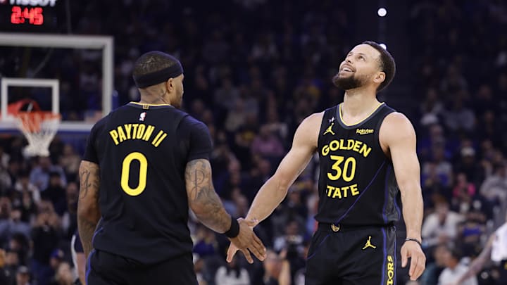 Gary Payton II and Stephen Curry