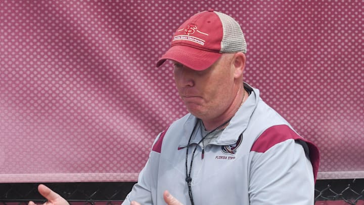 Florida State football and coaches players arrive for the fifth FSU spring football practice of the 2023 season on Thursday, March 23.

Adam Fuller 1 Of 1