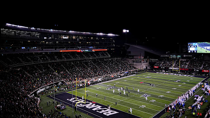 Kansas Jayhawks score their second touchdown during the NCAA college football game between the Kansas Jayhawks score their second touchdown during the NCAA college football game between the