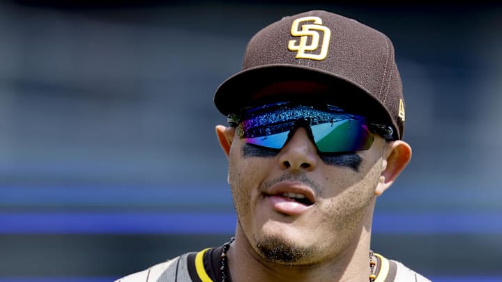 Apr 23, 2025; Detroit, Michigan, USA; San Diego Padres third baseman Manny Machado (13) walks off the field in the sixth inning ad at Comerica Park. Mandatory Credit: Rick Osentoski-Imagn Images Apr 23, 2025; Detroit, Michigan, USA; San Diego Padres third baseman Manny Machado (13) walks off the field in the sixth inning ad at Comerica Park. Mandatory Credit: Rick Osentoski-Imagn Images