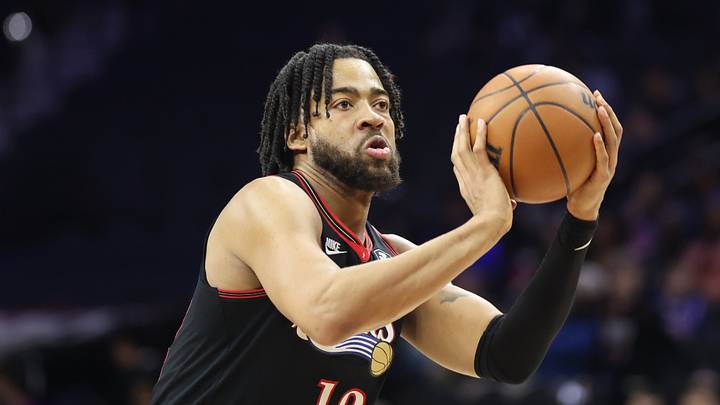 Mar 3, 2026; Philadelphia, Pennsylvania, USA; Philadelphia 76ers forward Trendon Watford (12) shoots against the San Antonio Spurs during the fourth quarter at Xfinity Mobile Arena. Mandatory Credit: Bill Streicher-Imagn Images Mar 3, 2026; Philadelphia, Pennsylvania, USA; Philadelphia 76ers forward Trendon Watford (12) shoots against the San Antonio Spurs during the fourth quarter at Xfinity Mobile Arena. Mandatory Credit: Bill Streicher-Imagn Images