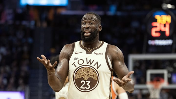 Mar 2, 2026; San Francisco, California, USA; Golden State Warriors forward Draymond Green (23) complains about an official’s non-call during the third quarter against the Los Angeles Clippers at Chase Center. Mandatory Credit: D. Ross Cameron-Imagn Images Mar 2, 2026; San Francisco, California, USA; Golden State Warriors forward Draymond Green (23) complains about an official’s non-call during the third quarter against the Los Angeles Clippers at Chase Center. Mandatory Credit: D. Ross Cameron-Imagn Images