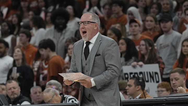 Jan 25, 2025; Austin, Texas, USA; Texas A&M Aggies head coach Buzz Williams yells out to players during the first half against the Texas Longhorns at Moody Center. Mandatory Credit: Scott Wachter-Imagn Images Jan 25, 2025; Austin, Texas, USA; Texas A&M Aggies head coach Buzz Williams yells out to players during the first half against the Texas Longhorns at Moody Center. Mandatory Credit: Scott Wachter-Imagn Images