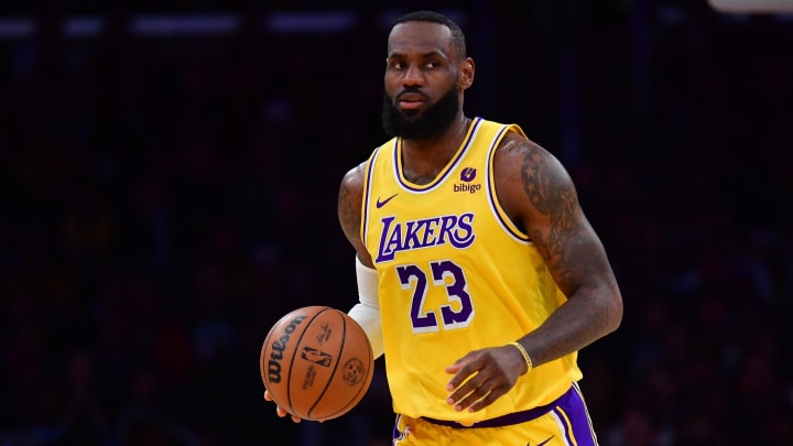 Mar 4, 2024; Los Angeles, California, USA; Los Angeles Lakers forward LeBron James (23) moves the Mar 4, 2024; Los Angeles, California, USA; Los Angeles Lakers forward LeBron James (23) moves the