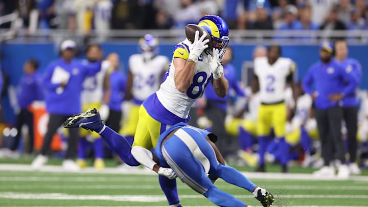 NFC Wild Card Playoffs - Los Angeles Rams v Detroit Lions, Tyler Higbee, Kerby Joseph