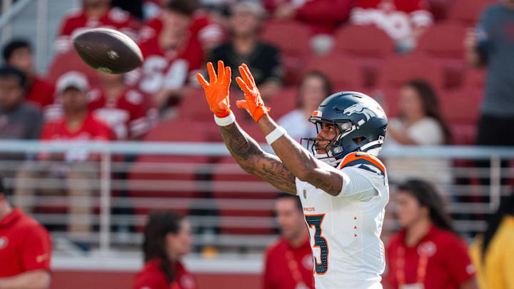 Denver Broncos wide receiver Pat Bryant (13) before the game against the San Francisco 49ers at Levi's Stadium. 