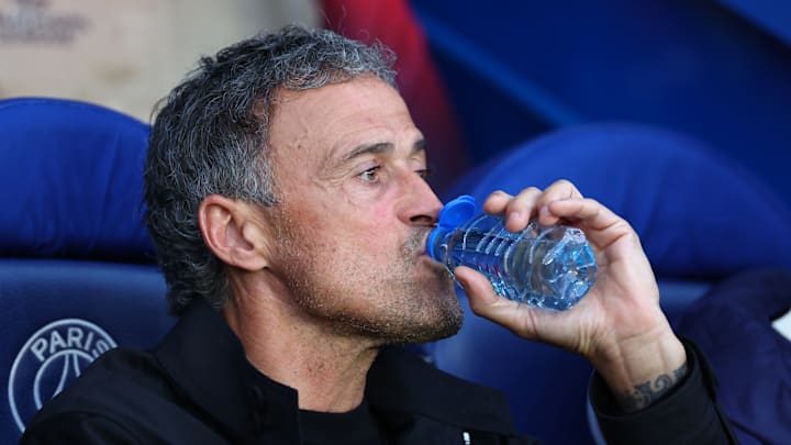 Luis Enrique, entraîneur du PSG. Luis Enrique, entraîneur du PSG.