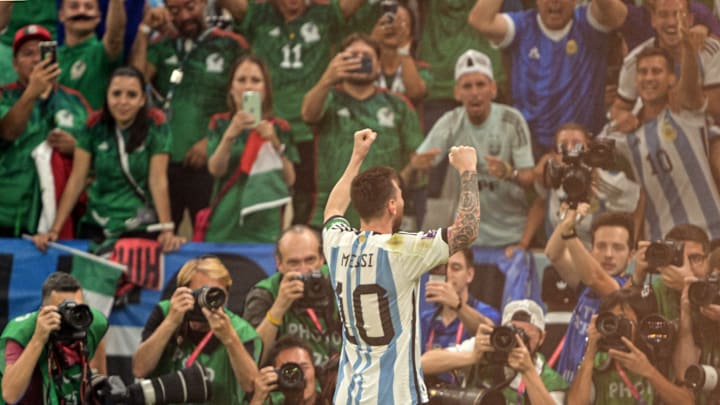 Messi scored the opening goal against Mexico 