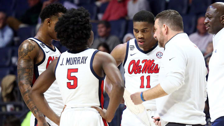 Dec 5, 2023; Oxford, Mississippi, USA; Mississippi Rebels guard TJ Caldwell (2), guard Jaylen Murray