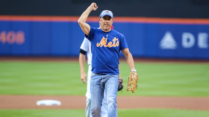 American comedian Jerry Seinfeld at Citi Field in New York on July 5, 2019. 