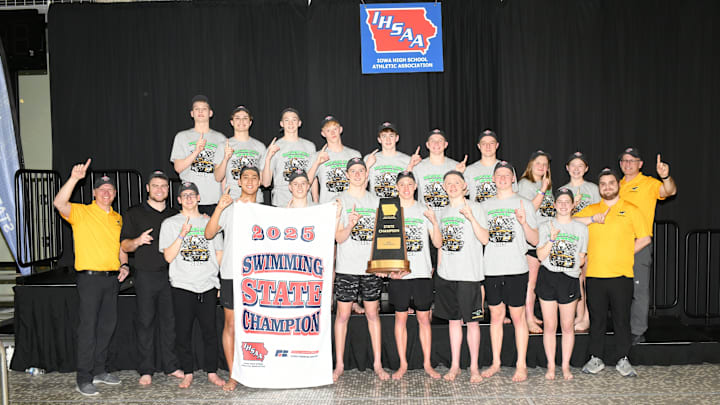 Dubuque Hempstead captured the team title at the Iowa boys State swimming championships Saturday.