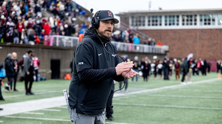 Harvard head coach Andrew Aurich Harvard head coach Andrew Aurich