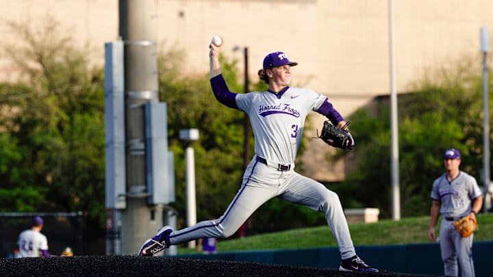 Caedmon Parker throws a pitch against the Houston Cougars in a 12-0 win.