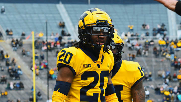 Jyaire Hill during Michigan's spring game