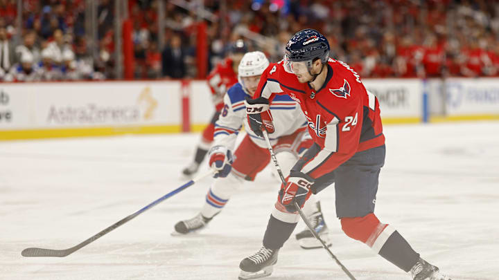 Connor McMichael, Washington Capitals Mandatory Credit: Geoff Burke-USA TODAY Sports