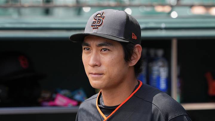 San Francisco, California, USA; San Francisco Giants right fielder Jung Hoo Lee (51) before the game against the Colorado Rockies at Oracle Park. Mandatory Credit: Darren Yamashita-Imagn Images