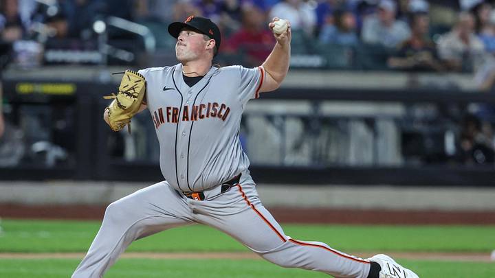 Sep 4, 2026; New York City, New York, USA;  San Francisco Giants starting pitcher Matt Wilkinson (71) pitches in the first inning against the New York Mets at Citi Field.  Mandatory Credit: Wendell Cruz-Imagn Images