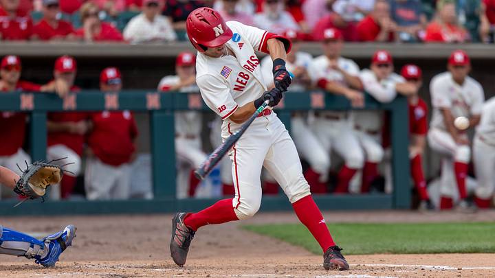 Nebraska outfielder Jett Buck had two hits, including this double, in the regional-opening victory over South Dakota State. Nebraska outfielder Jett Buck had two hits, including this double, in the regional-opening victory over South Dakota State.