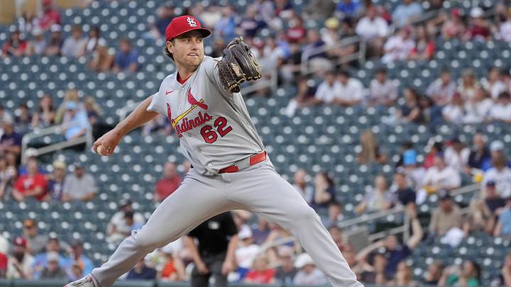 Jun 12, 2026; Minneapolis, Minnesota, USA; St. Louis Cardinals starting pitcher Kyle Leahy (62) throws to the Minnesota Twins in the first inning at Target Field. Mandatory Credit: Bruce Kluckhohn-Imagn Images Jun 12, 2026; Minneapolis, Minnesota, USA; St. Louis Cardinals starting pitcher Kyle Leahy (62) throws to the Minnesota Twins in the first inning at Target Field. Mandatory Credit: Bruce Kluckhohn-Imagn Images