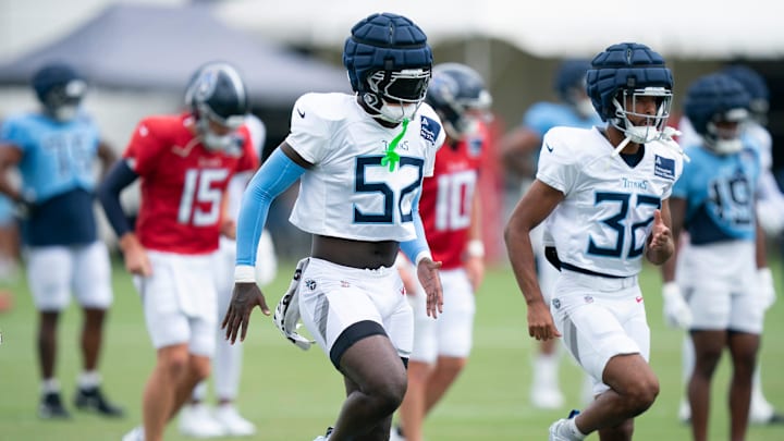 Tennessee Titans linebacker James Williams Sr. and cornerback Gabe Jeudy-Lally.