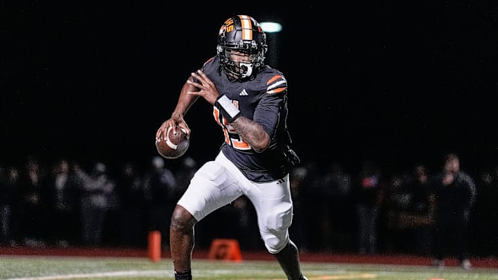 Belleville quarterback Bryce Underwood, Friday, Nov. 8, 2024.